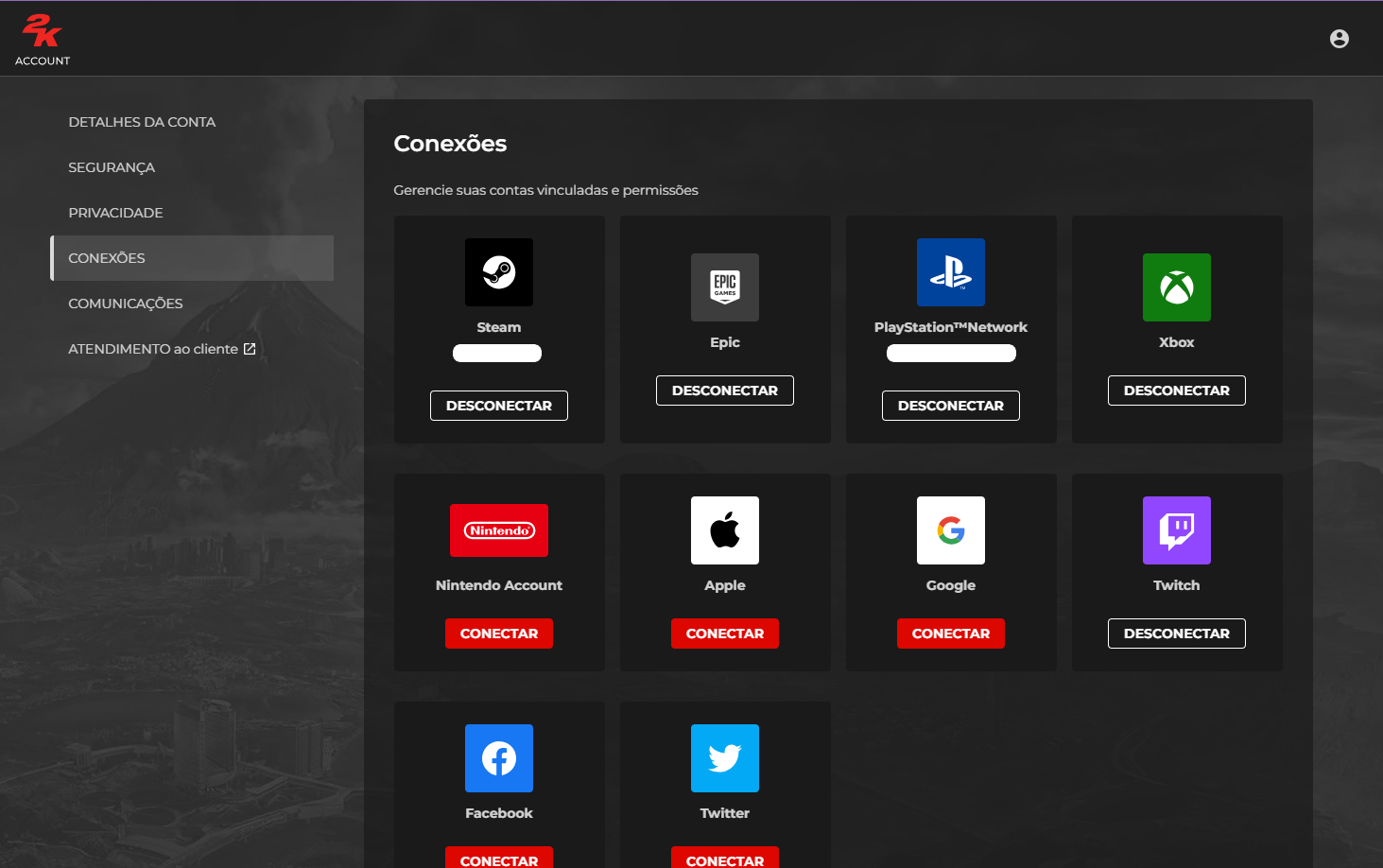 2K Portal Connections Tab - Portuguese Brazil.png